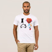 I Liebe-Haus-Musik-Shirt T-Shirt (Vorne ganz)