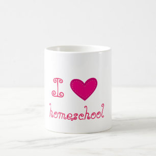 I Liebe Hausschule Rosa Herz Kaffeetasse