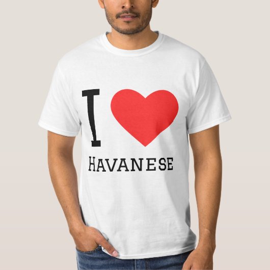 I Liebe havanese T-Shirt (Vorderseite)