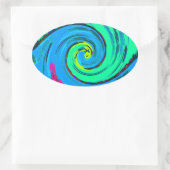 I Liebe Hawai.png Ovaler Aufkleber (Tasche)