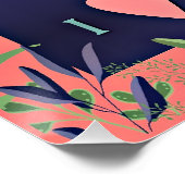 I Liebe Hawaii, Aquarellblumen-Illustration, Poster (Ecke)