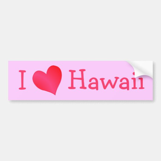 I Liebe Hawaii Autoaufkleber (Vorne)