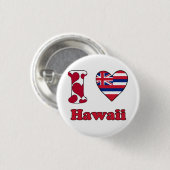 I Liebe Hawaii Button (Vorne & Hinten)