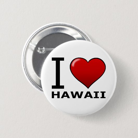 I LIEBE HAWAII BUTTON (Vorne & Hinten)