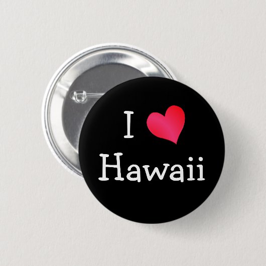 I Liebe Hawaii Button (Vorne & Hinten)