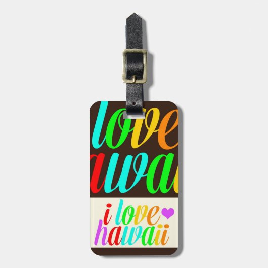 I Liebe-Hawaii-Gepäck-Umbau Gepäckanhänger (Vorderseite vertikal)