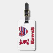 I Liebe Hawaii Gepäckanhänger (Vorderseite vertikal)