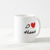 I Liebe Hawaii Herz Typografie Kaffeezubereitung T Kaffeetasse (VorderseiteRechts)