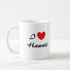 I Liebe Hawaii Herz Typografie Kaffeezubereitung T Kaffeetasse
