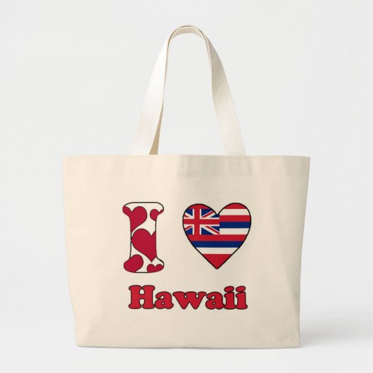 I Liebe Hawaii Jumbo Stoffbeutel (Vorne)