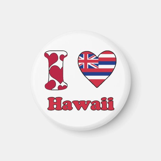I Liebe Hawaii Magnet (Vorne)