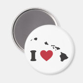 I Liebe Hawaii Magnet (Vorderseite/Rückseite)
