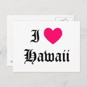 I Liebe Hawaii Postkarte (Vorne/Hinten)