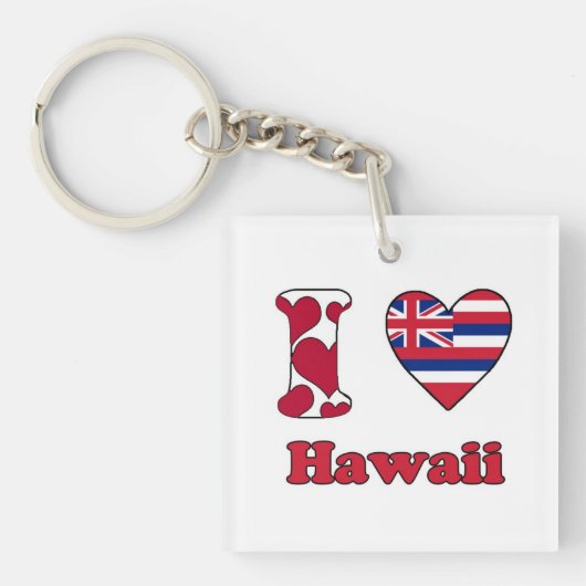 I Liebe Hawaii Schlüsselanhänger (Vorderseite)
