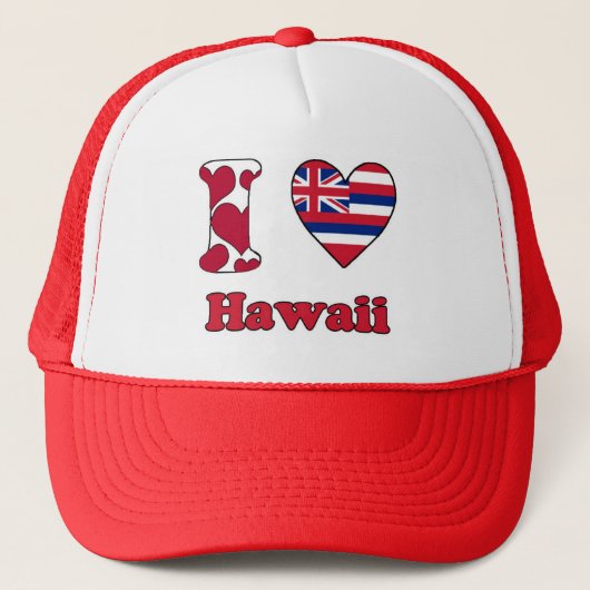I Liebe Hawaii Truckerkappe (Vorderseite)