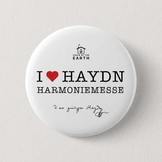 I Liebe Haydn Harmoniemesse Button (Vorderseite)