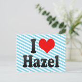 I Liebe Hazel Postkarte (Stehend Vorderseite)