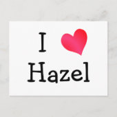 I Liebe Hazel Postkarte (Vorderseite)