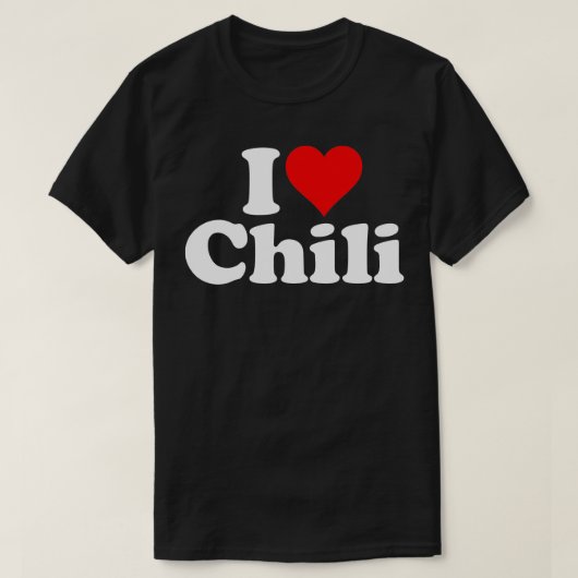 I LIEBE HEAR CHILI CHILI CON CARNE T-Shirt (Design vorne)