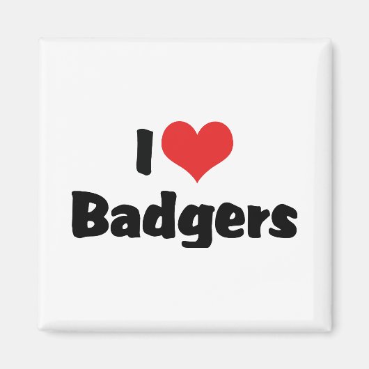 I Liebe Heart Badgers Magnet (Vorne)
