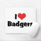 I Liebe Heart Badgers Mousepad (Mit Mouse)