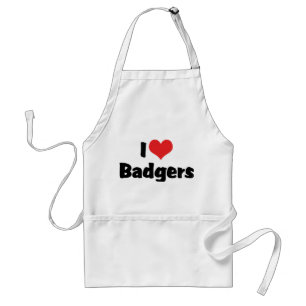 I Liebe Heart Badgers Schürze