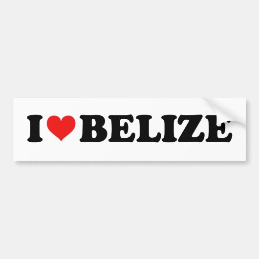 I Liebe Heart Belize Travel Souvenir Autoaufkleber (Vorne)