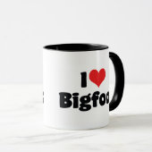 I Liebe Heart Bigfoot Sasquatch Yeti Tasse (VorderseiteRechts)