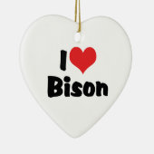 I Liebe Heart Bison Keramik Ornament (Rechts)