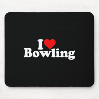 I Liebe Heart Bowling Mousepad