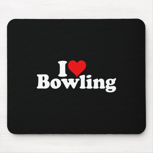 I Liebe Heart Bowling Mousepad (Vorne)