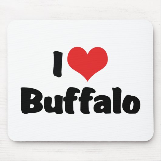 I Liebe Heart Buffalo Mousepad (Vorne)
