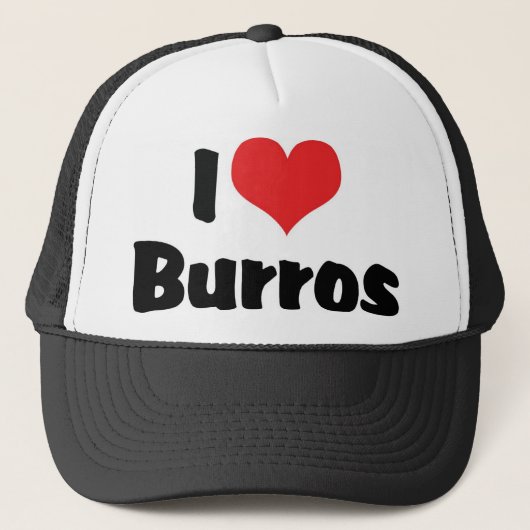 I Liebe Heart Burros Truckerkappe (Vorderseite)