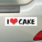 I Liebe Heart Cake - Cake Cookie Donut Lover Autoaufkleber (Auf Auto)