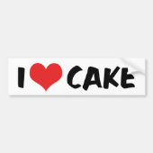 I Liebe Heart Cake - Cake Cookie Donut Lover Autoaufkleber (Vorne)