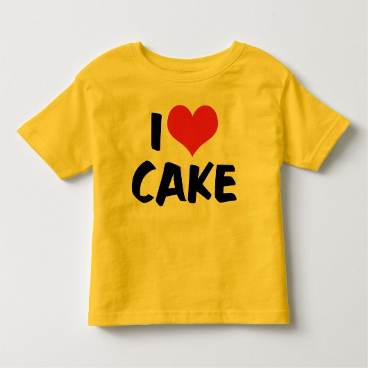 I Liebe Heart Cake - Cake Cookie Donut Lover Kleinkind T-shirt (Vorderseite)