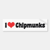 I Liebe Heart Chipmunks - Chipmunk Lover Autoaufkleber (Vorne)
