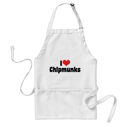 I Liebe Heart Chipmunks - Chipmunk Lover Schürze (Vorne)
