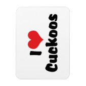 I Liebe Heart Cuckoos - Cuckoo Bird Lover Magnet (Vertikal)