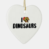 I Liebe Heart Dinosaurier - Dinosaur Fossil Hunter Keramikornament (Rechts)