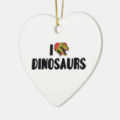 I Liebe Heart Dinosaurier - Dinosaur Fossil Hunter Keramikornament (Links)