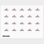 I Liebe Heart Donkeys Herz-Aufkleber (Blatt)