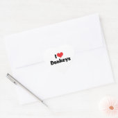 I Liebe Heart Donkeys Herz-Aufkleber (Umschlag)
