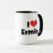 I Liebe Heart Ermine Tasse (VorderseiteRechts)