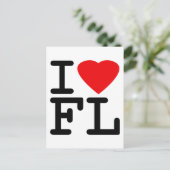 I Liebe Heart Florida Postkarte (Stehend Vorderseite)