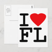 I Liebe Heart Florida Postkarte (Vorne/Hinten)