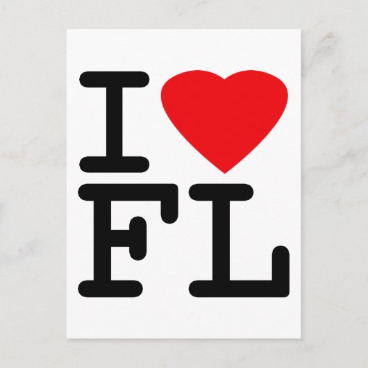 I Liebe Heart Florida Postkarte (Vorderseite)