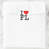 I Liebe Heart Florida Runder Aufkleber (Tasche)