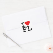 I Liebe Heart Florida Runder Aufkleber (Umschlag)