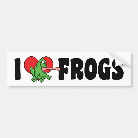I Liebe Heart Frogs Autoaufkleber (Vorne)